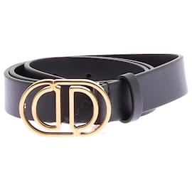 Dior Caro Gürtel Leder Schwarz 70 cm