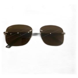 Occhiali da sole Cartier CT0227S Metallo Nero Argento