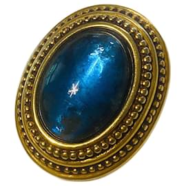Boutons de manchette Yves Saint Laurent Résine bleu vert