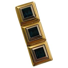 Broche Barrette Yves Saint Laurent Métal Doré et Argent