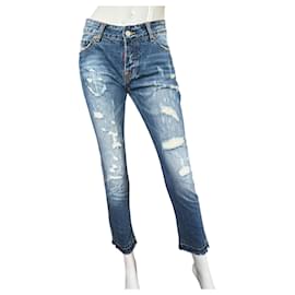 Vaqueros de denim azul rasgados Dsquared2