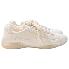 Baskets Prada en cuir nappa ivoire