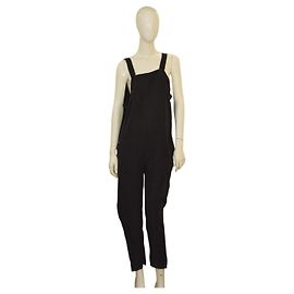 Autre Marque Mono negro de corte relajado One Teaspoon sin mangas con espalda en V – Talla XS
