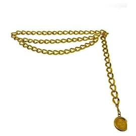 Chanel Gold Chain Belt mit Medaillon Vintage – Designeraccessoire der 1990er Jahre