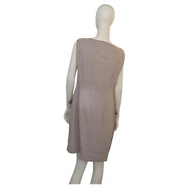 Ärmelloses Nude-Kleid mit Cowl-Neck von Fabiana Filippi - Größe IT 48 Groß