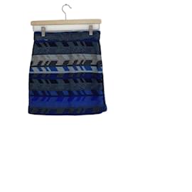Falda Maje Jakarto azul de jacquard de algodón
