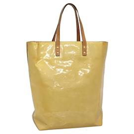 LOUIS VUITTON Monogram Vernis Reade MM Borsa a Mano Beige M91141 LV Auth 137641