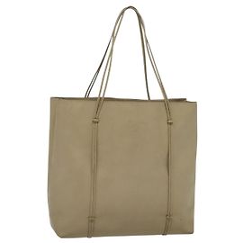 PRADA Borsa a Mano in Pelle Verniciata Beige Auth 137502