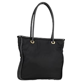Céline Borsa Tote in Nylon Nero Oro Auth 136206