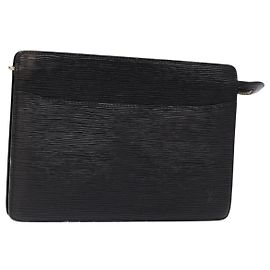 LOUIS VUITTON Epi Pochette Homme Clutch Bag Black Noir M52522 LV Auth 139251