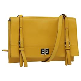 Borsa a Spalla PRADA Gialla Argento Auth 138192 - Prada