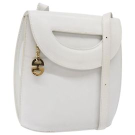 Céline Borsa a Spalla CELINE in Pelle Oro Bianco Auth 138388