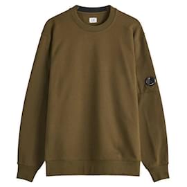 CP Company Diagonal Raised Fleece Sweatshirt Grün