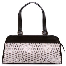 Céline Bolso de mano de lona Macadam C de Celine marrón