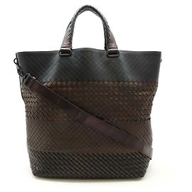 Bolsa Tote de Couro Intreccio da Bottega Veneta