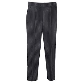 Pantalones Rayados Dolce & Gabbana en Lana Virgen Negra