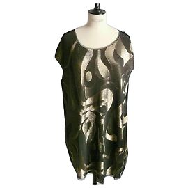 FENDI Tunika Kleid Pailletten GUTER ZUSTAND T40 IT Schwarz und Bronze