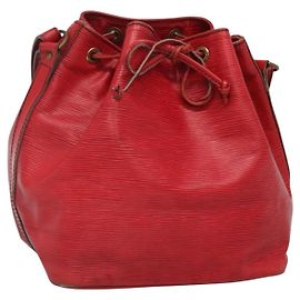 LOUIS VUITTON Borsa a Spalla Petit Noé Epi Rossa M44107 LV Auth th6293