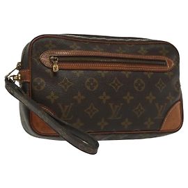 LOUIS VUITTON Clutch Marly Dragonne GM Monograma M51825 LV Auth 137713