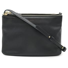Céline Borsa a Spalla Trio Piccola in Pelle Nera di Celine