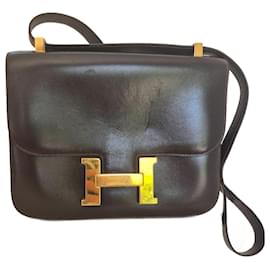 Hermès Constance 23 Handtasche aus braunem Boxcalf Leder