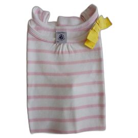 Petit Bateau Canotta in Cotone a Righe Rosa e Bianca
