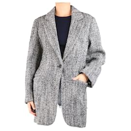 Isabel Marant Schwarzer Wollmischung Teddy-Mantel - Größe UK 8