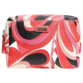 Emilio Pucci Borsa da trucco rossa e rosa