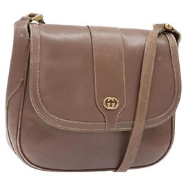 Borsa a Spalla in Pelle Beige Oro GUCCI 001 115 4425 Auth 139269