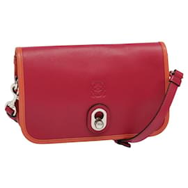 LOEWE Borsa a Spalla Ines Pelle Rosa Argento Auth 138557 - Loewe