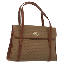 Gucci Borsa a mano Micro GG Supreme in PVC beige e oro 000 46 4857 Auth th6300