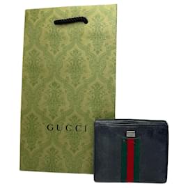 Portafoglio in pelle vintage Gucci nero