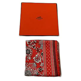 Bandana Hermès 55 Fiori e Farfalle