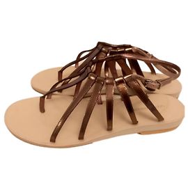Giorgio Armani leather sandals bronze size 38