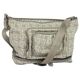 Céline CELINE Sulky Schultertasche PVC Grau Silber Auth bs27193