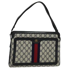 Sac à bandoulière Gucci GG Supreme Sherry Line PVC Marine Or 904 02 013 Auth 138634