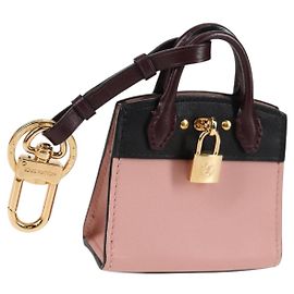 LOUIS VUITTON City Steamer Charm Leder Rosa MP1787 LV Auth 136548M