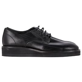 Yohji Yamamoto Schnürslipper aus schwarzem Leder