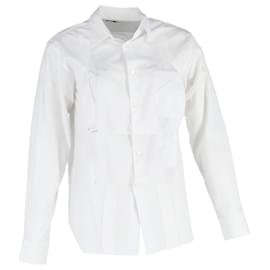 Camisa de manga larga con recortes Comme Des Garçons en algodón blanco - Comme Des Garcons