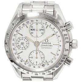 Omega Silver Dial Speedmaster Automatik Uhr 3521.30