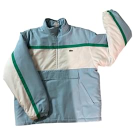 Lacoste X Supreme Warme Halb-Zip Puffy Jacke - Größe M - Guter Zustand
