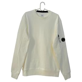 CP Company Diagonal Raised Fleece Sweatshirt Weiß