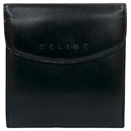 Céline Billetera bifold de cuero con patrón Blason Macadam vintage de CELINE