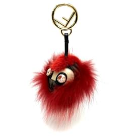 Fendi Schlüsselanhänger aus echtem Fell mit FF Monster Muster
