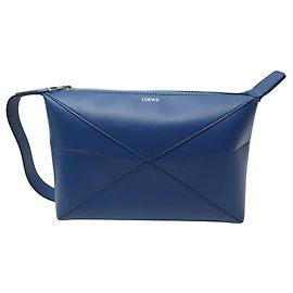 NEUF SAC TROUSSE TOILETTE LOEWE PUZZLE FOLD WASH C510WBPX01 CUIR POCHETTE