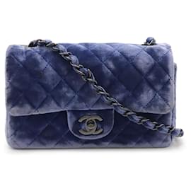 Borsa a spalla mini matelassé in velluto di Chanel