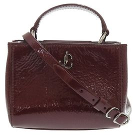 Bolso de mano de cuero patentado Varenne de Jimmy Choo