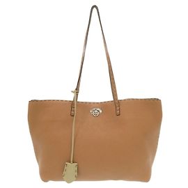 Borsa tote in pelle marrone Selleria Carla di Fendi