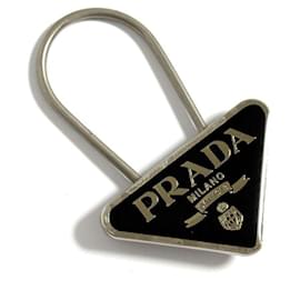 Prada Men's Triangle Logo Keychain