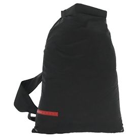 Zaino sportivo PRADA in nylon nero argento autentico 138214